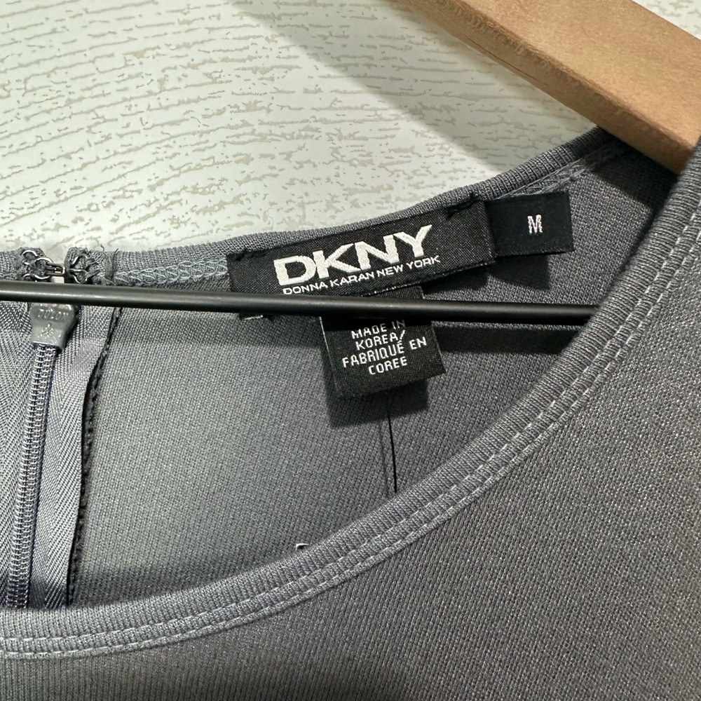 NWT DKNY Gray Knit Dress Size Medium - Picture 3 of 8
